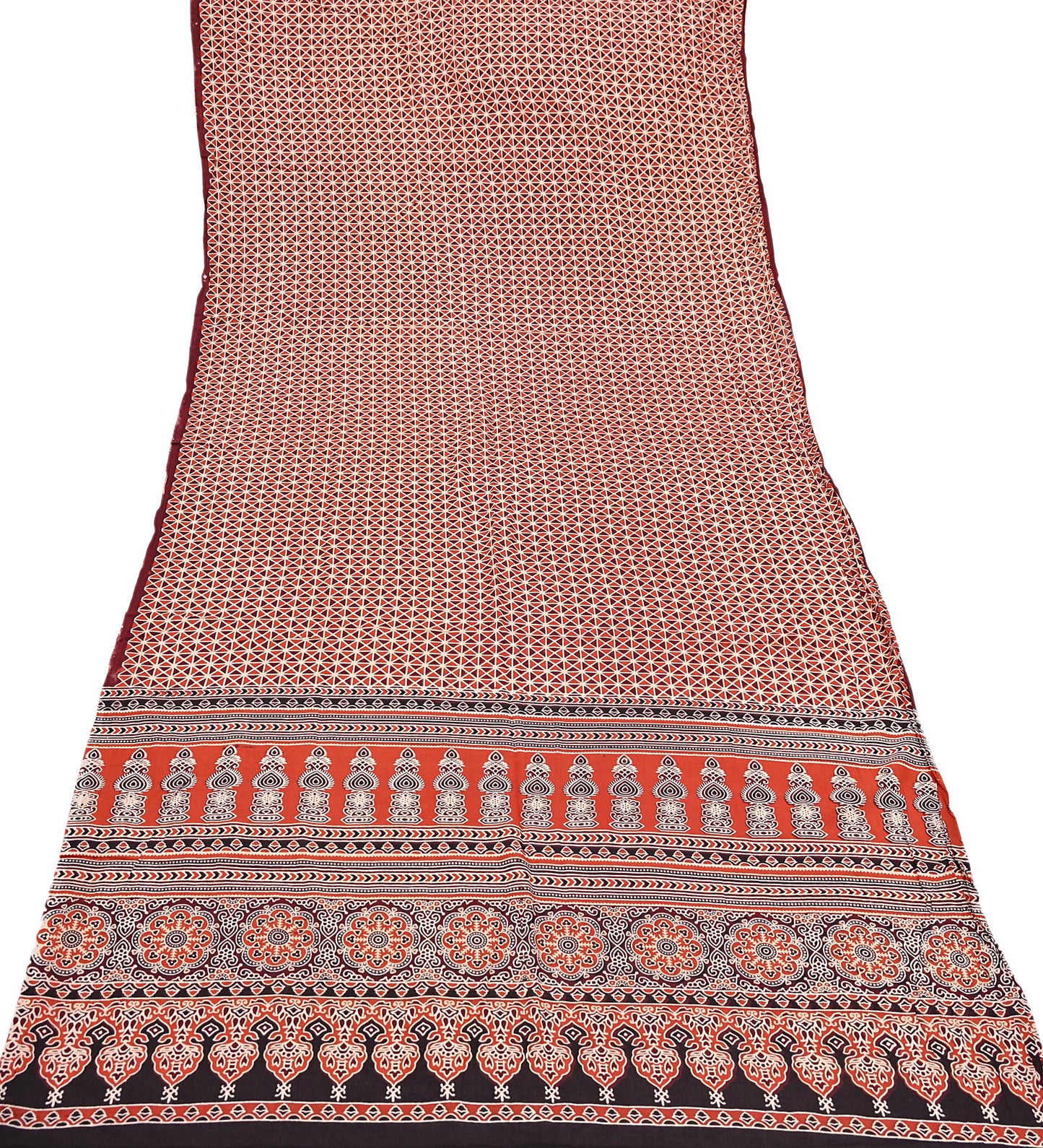 Indian Multi Vintage Dupatta Long Stole Block Print 100% Pure Cotton Scarf Veil Soft Floral Boho Scarves