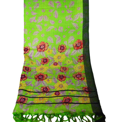 Indian Vintage Pastel Green  Long Stole Pure Woolen Scarf Dupatta Infinity Scarves Printed Warm Fabric Veil Woman Hijab Shawl