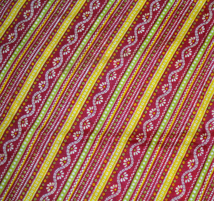 Indian Vintage Sari Pink  Pure Silk Bandhani Printed Sarees Fabric 6yd Sewing Craft Fabric DressMaking  Soft