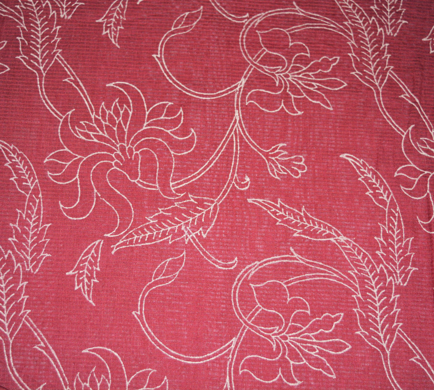 Indian Vintage Sari Maroon Block Printed Sari Pure chanderi Silk Saree Fabric 5Yard Floral Soft Golden Zari
