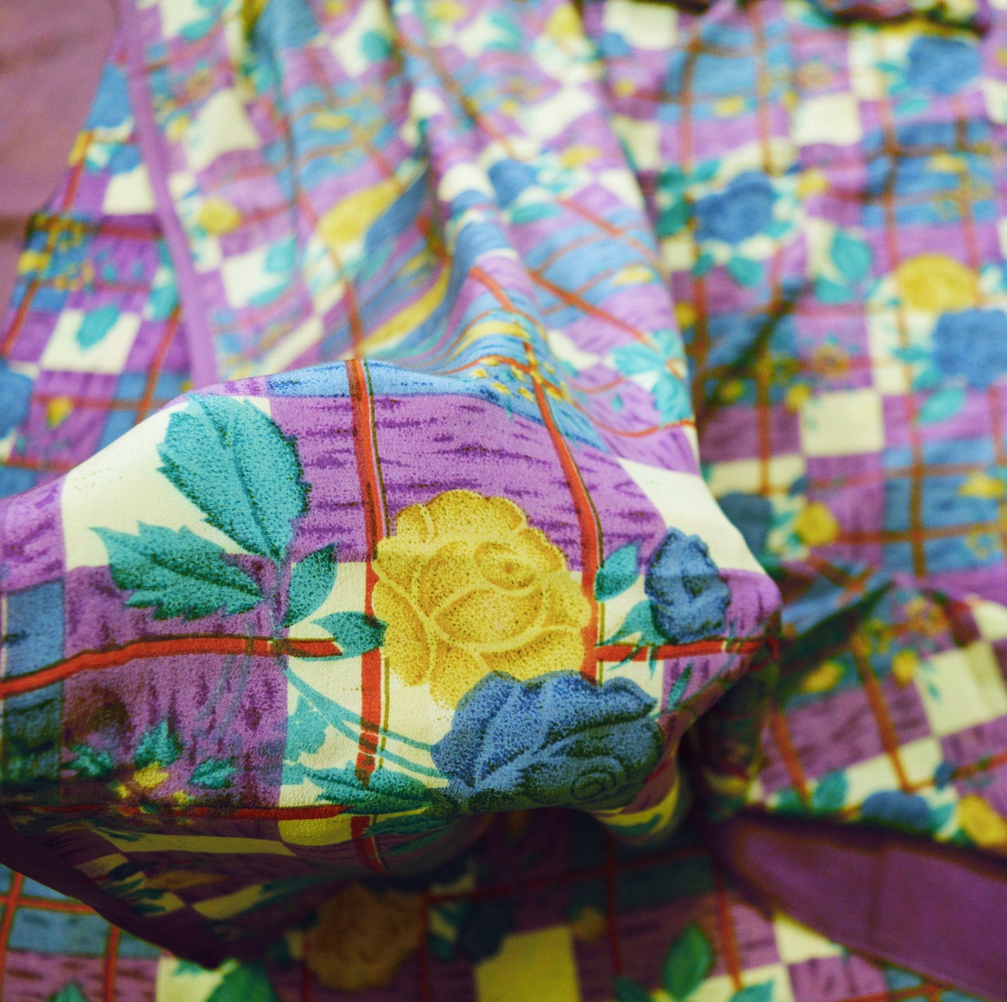 Indian Vintage Sari Purple Pure Crepe Silk Printed Saree 5yard Sewing Floral Soft Craft Fabric Wrap