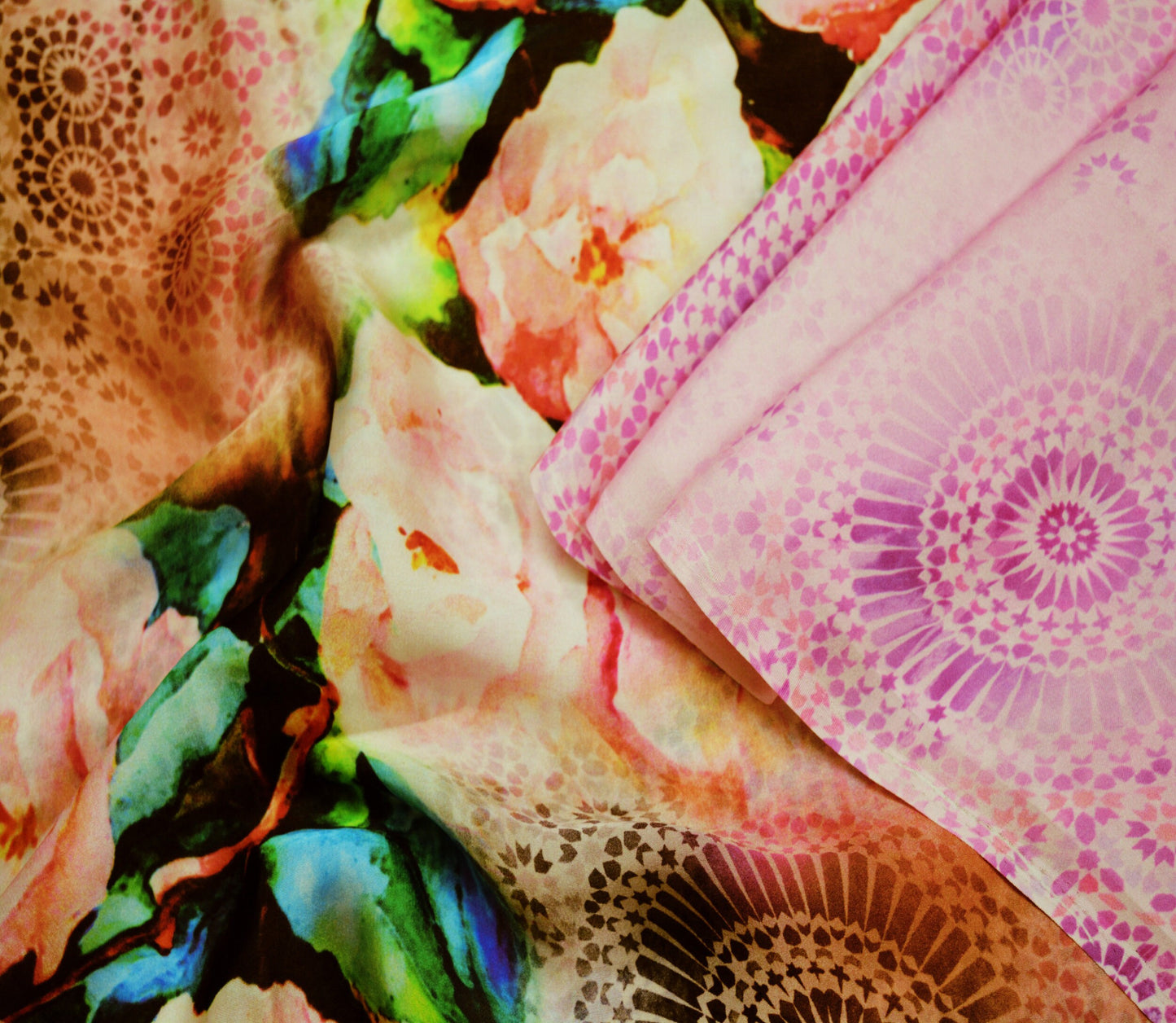 FREE SHIPPING Indian Vintage Saree Multi Satin Digital Printed Indian Sari Fabric 5yard Sewing Floral Soft Craft Fabric Dressmaking