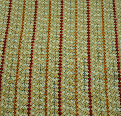 Indian Vintage Sari Red & Beige Pure Silk Printed Saree 5yard Sewing Craft Fabric DressMaking  Soft Floral