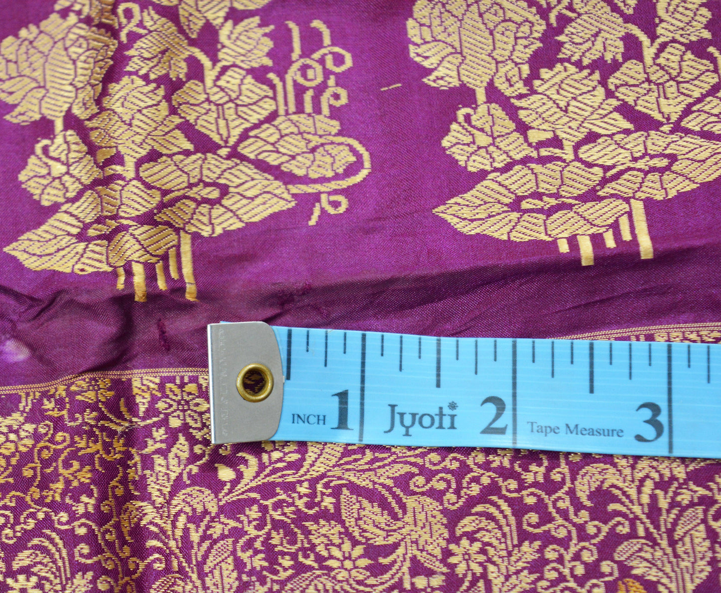 Indian Vintage Sari Purple Pure Silk Hand Woven Sarees Fabric 5Yard Sewing Ethnic Floral