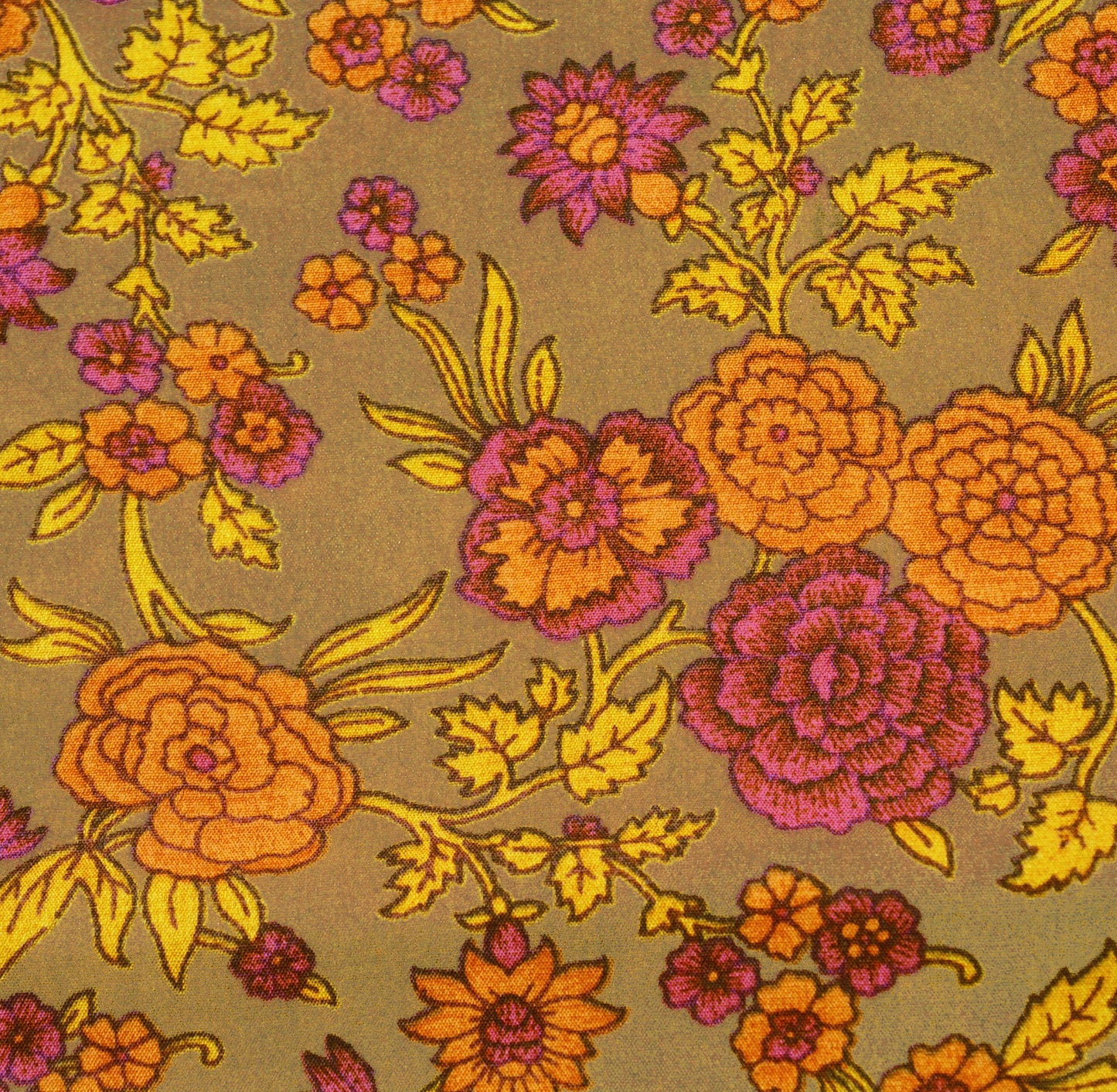 Vintage Sari Brown 100% Pure Silk Printed Saree Fabric 5yard Sewing Floral Soft Dress Designing for Crafting ,Paisley