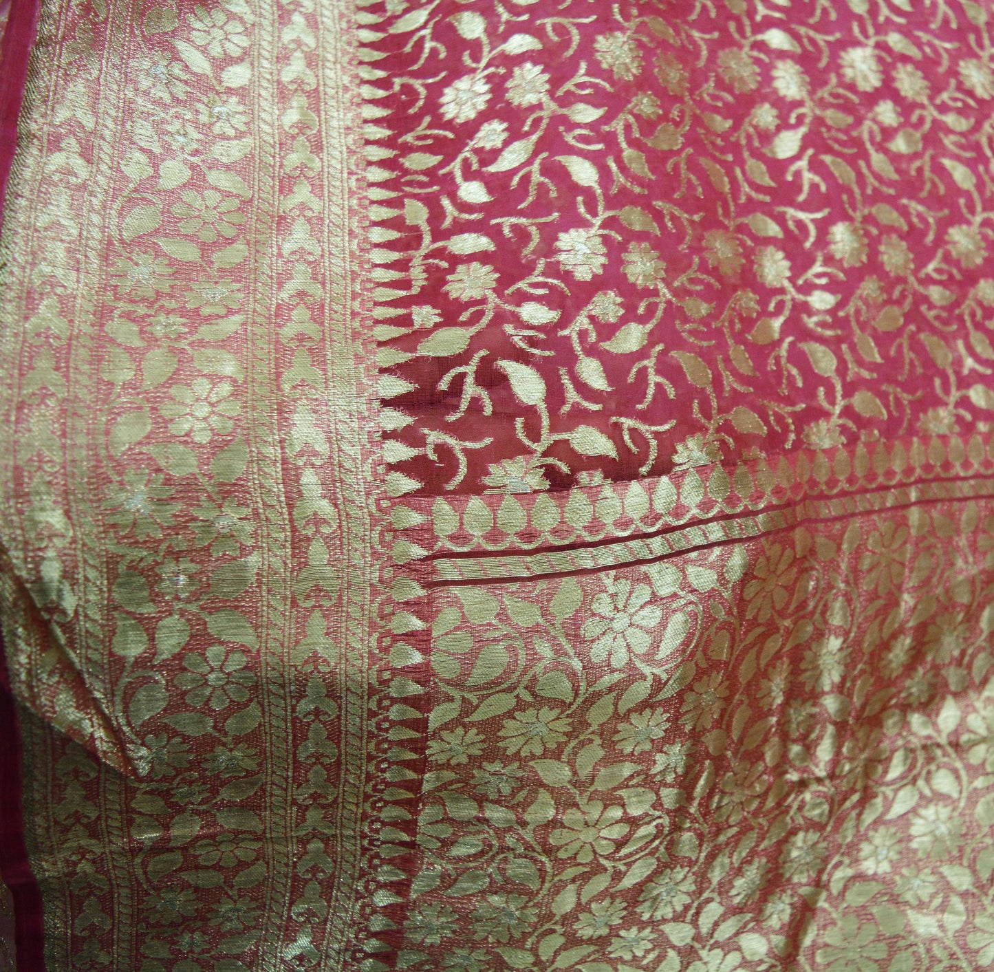 Vintage Pink Heavy Sari Wedding  Pure Organza Silk Hand Woven Banarasi Brocade Saree Zari 5Yard  Indian Sari