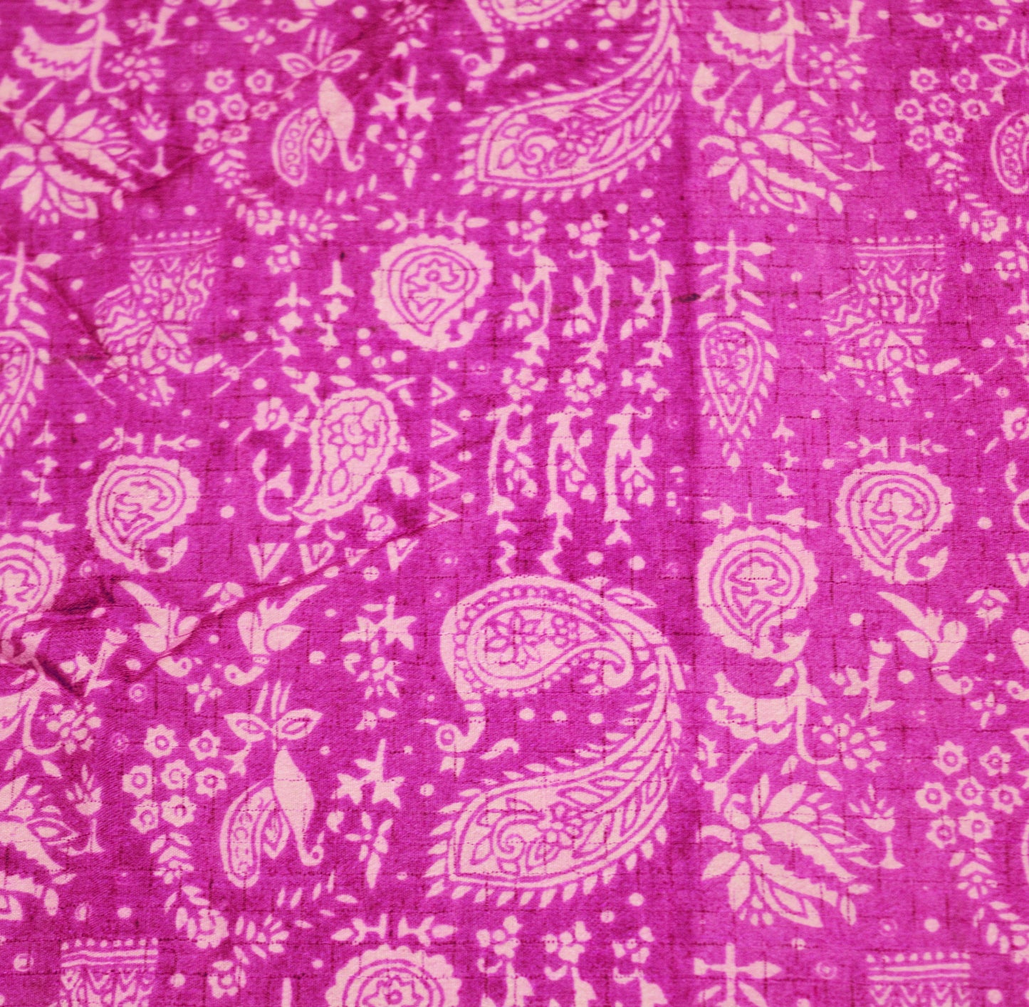 Indian Vintage Purple Saree Pure Silk Hand Block Print Pochampally Hand Woven Ikat Patola Indian Sari Fabric 5Yard Craft Ethnic Premium