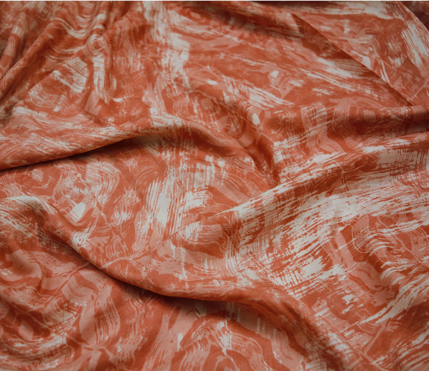 Indian Vintage Sari Peach Pure Silk Printed Saree Craft Fabric 5yd Sewing Floral DressMaking  Soft Floral