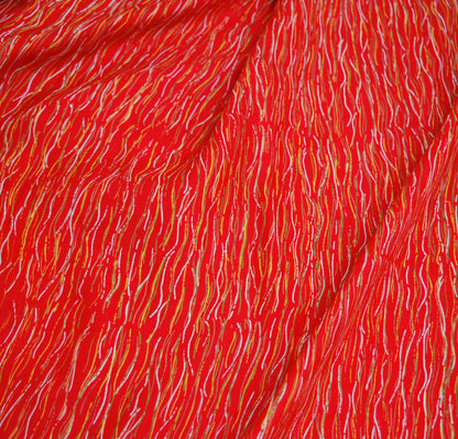 Indian Vintage Sari Red 100% Pure Silk Printed Saree Fabric 5yard Sewing Craft DressMaking Soft Saree Dress