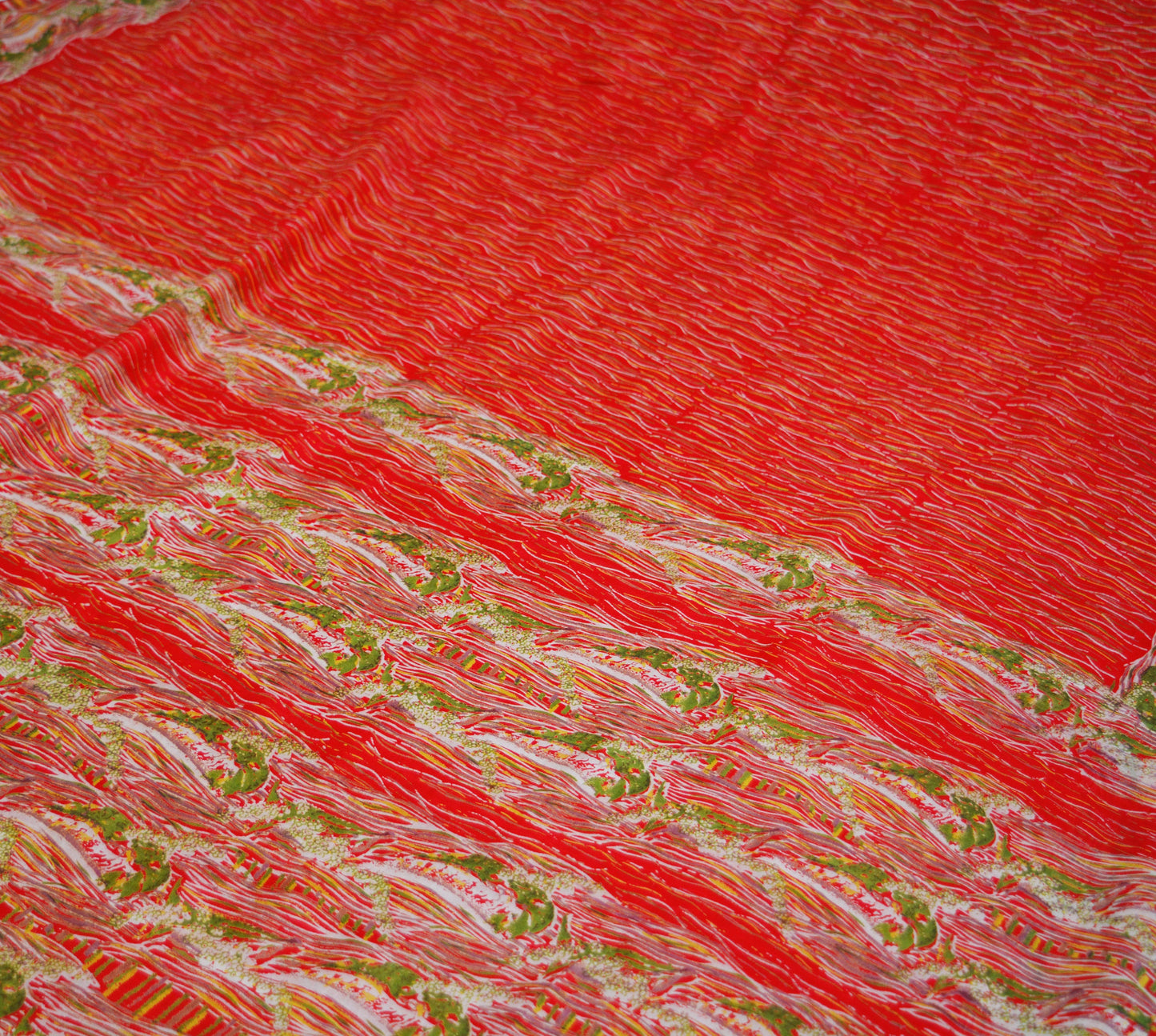 Indian Vintage Sari Red 100% Pure Silk Printed Saree Fabric 5yard Sewing Craft DressMaking Soft Saree Dress