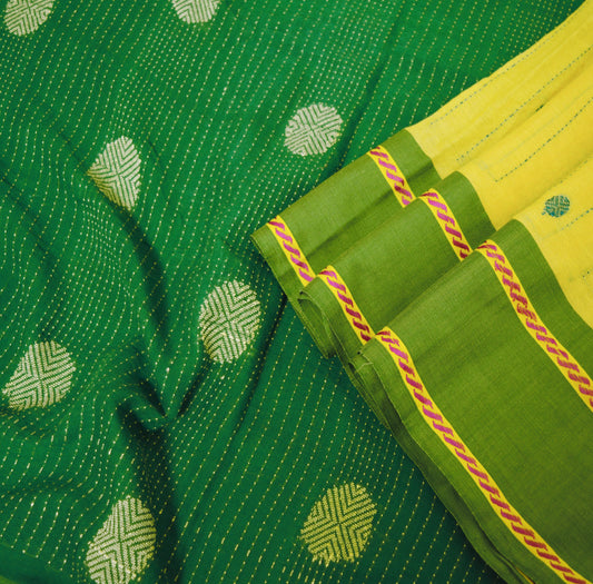 Indian Vintage Sari Multi Pure Cotton Hand Woven Saree 6yd Ethnic Craft Fabric Soft Floral Quilting Crafting Dress Making Dress Designing