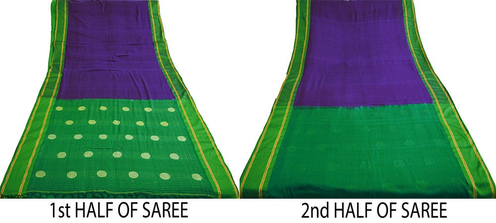 Indian Vintage Sari Multi Pure Cotton Hand Woven Saree 6yd Ethnic Craft Fabric Soft Floral Quilting Crafting Dress Making Dress Designing