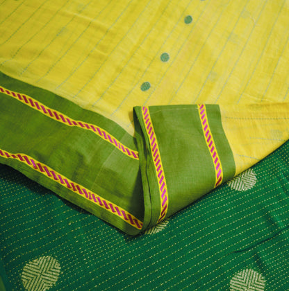 Indian Vintage Sari Multi Pure Cotton Hand Woven Saree 6yd Ethnic Craft Fabric Soft Floral Quilting Crafting Dress Making Dress Designing