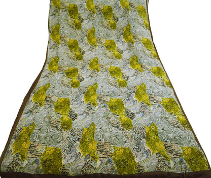 Indian Vintage Sari Multi Pure Crepe Silk Printed Saree 5yard Sewing Floral Soft Craft Fabric Wrap