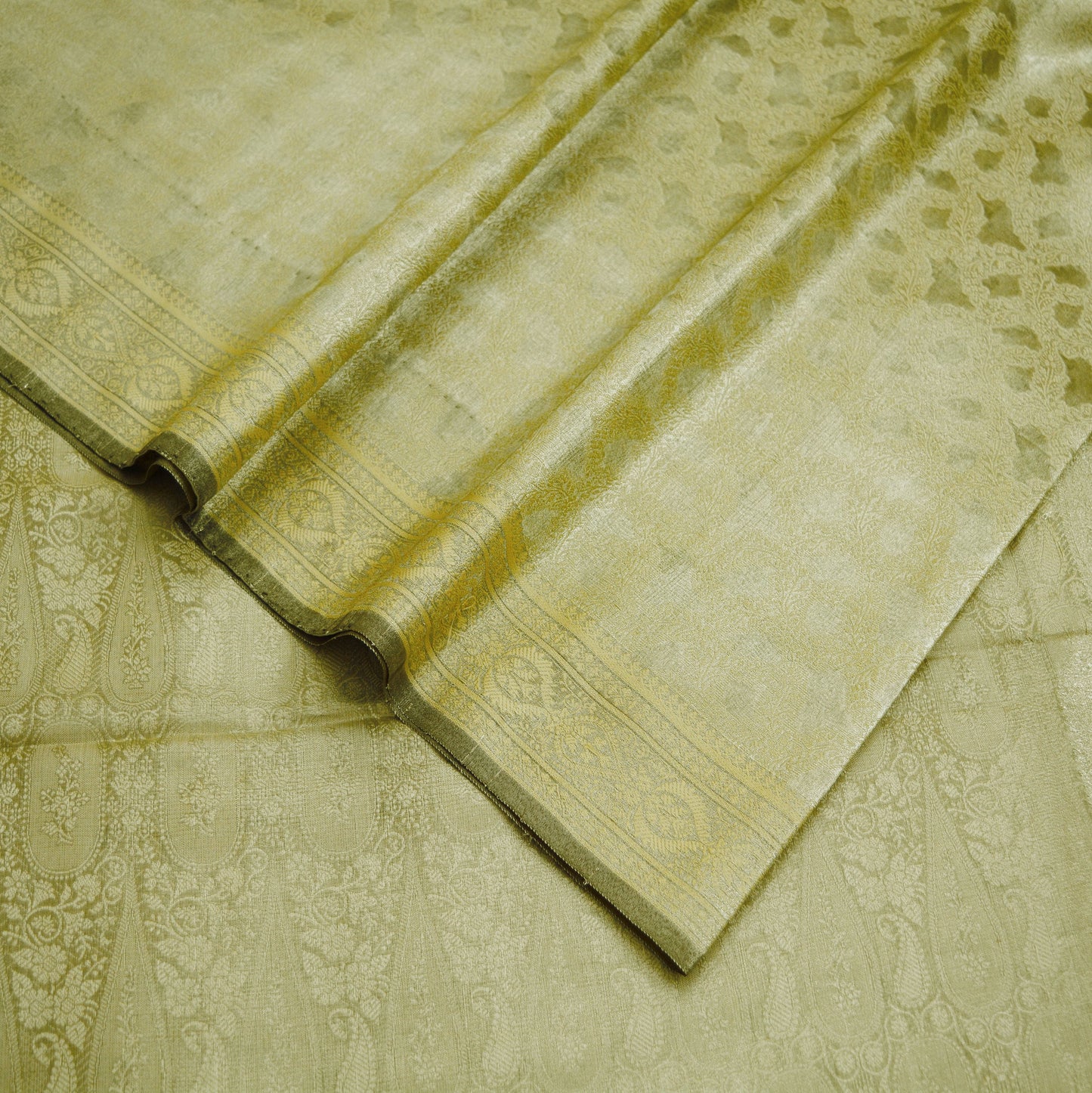 Indian Vintage Sari Golden Beige Art Silk Purple Woven Banarasi Brocade Saree Fabric Ethnic Golden Zari 5Yd