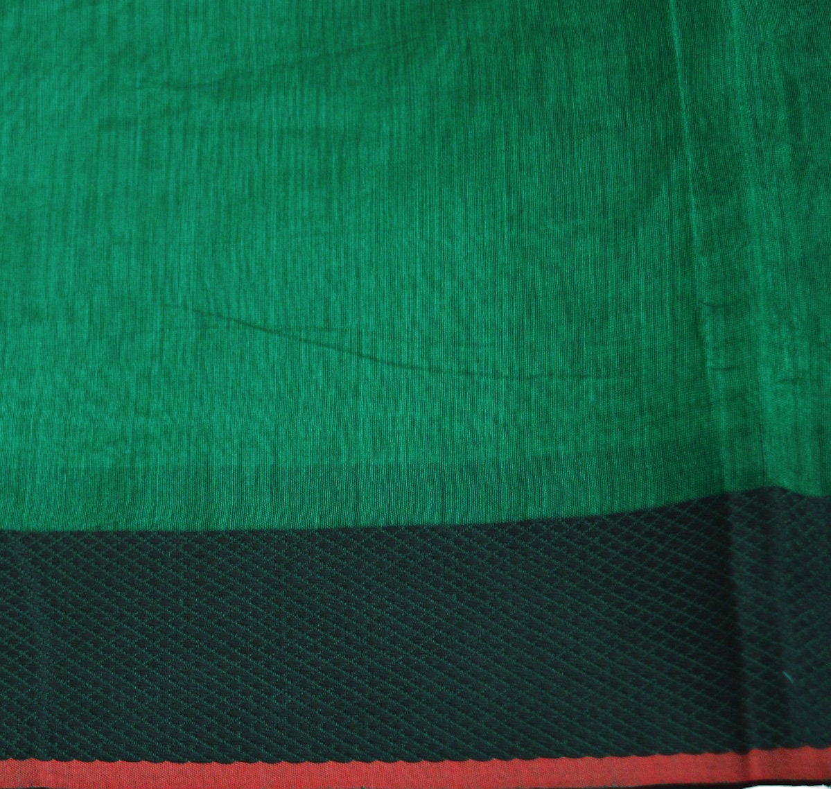 Indian Green Vintage Dupatta Long Stole Printed Woven Pure Chanderi Silk Indian Scarves Veil Golden Zari Soft Fringes