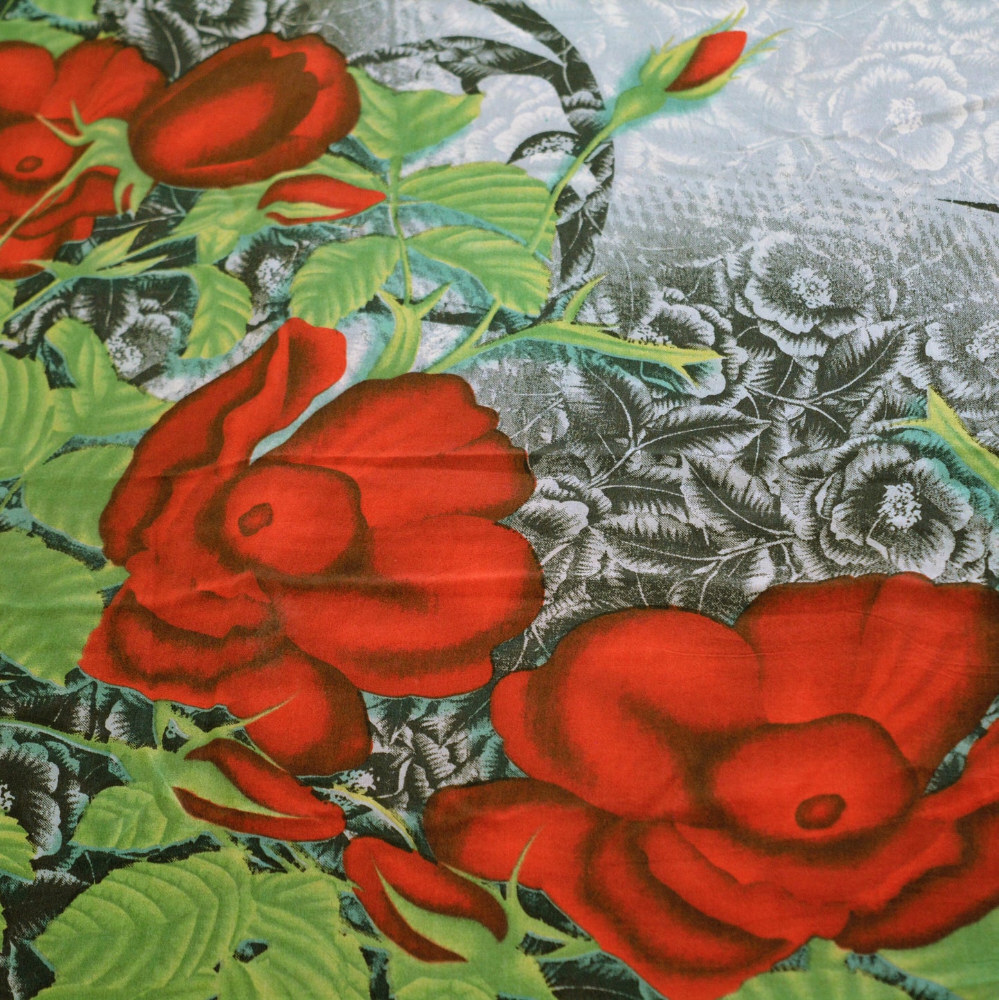 Indian Vintage Sari Gray Pure Crepe Silk Digital Printed Saree 5yard Sewing Paisley Soft Craft Fabric