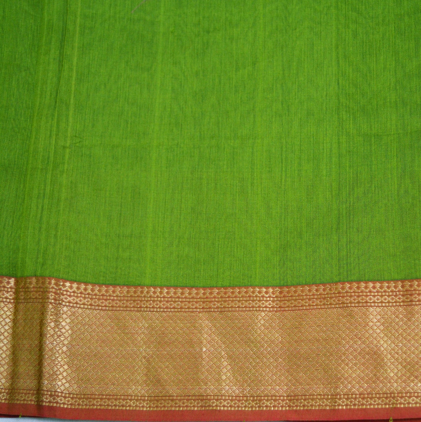 Indian Green Vintage Dupatta Long Stole Printed Woven Pure Chanderi Silk Indian Scarves Veil Golden Zari Soft Fringes