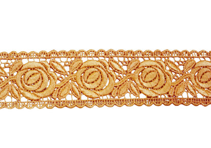 Indian Vintage Peach Saree Border Embroidered Indian Craft Trim Lace Sewing Sari Ribbon Recycled