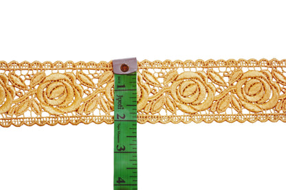 Indian Vintage Peach Saree Border Embroidered Indian Craft Trim Lace Sewing Sari Ribbon Recycled