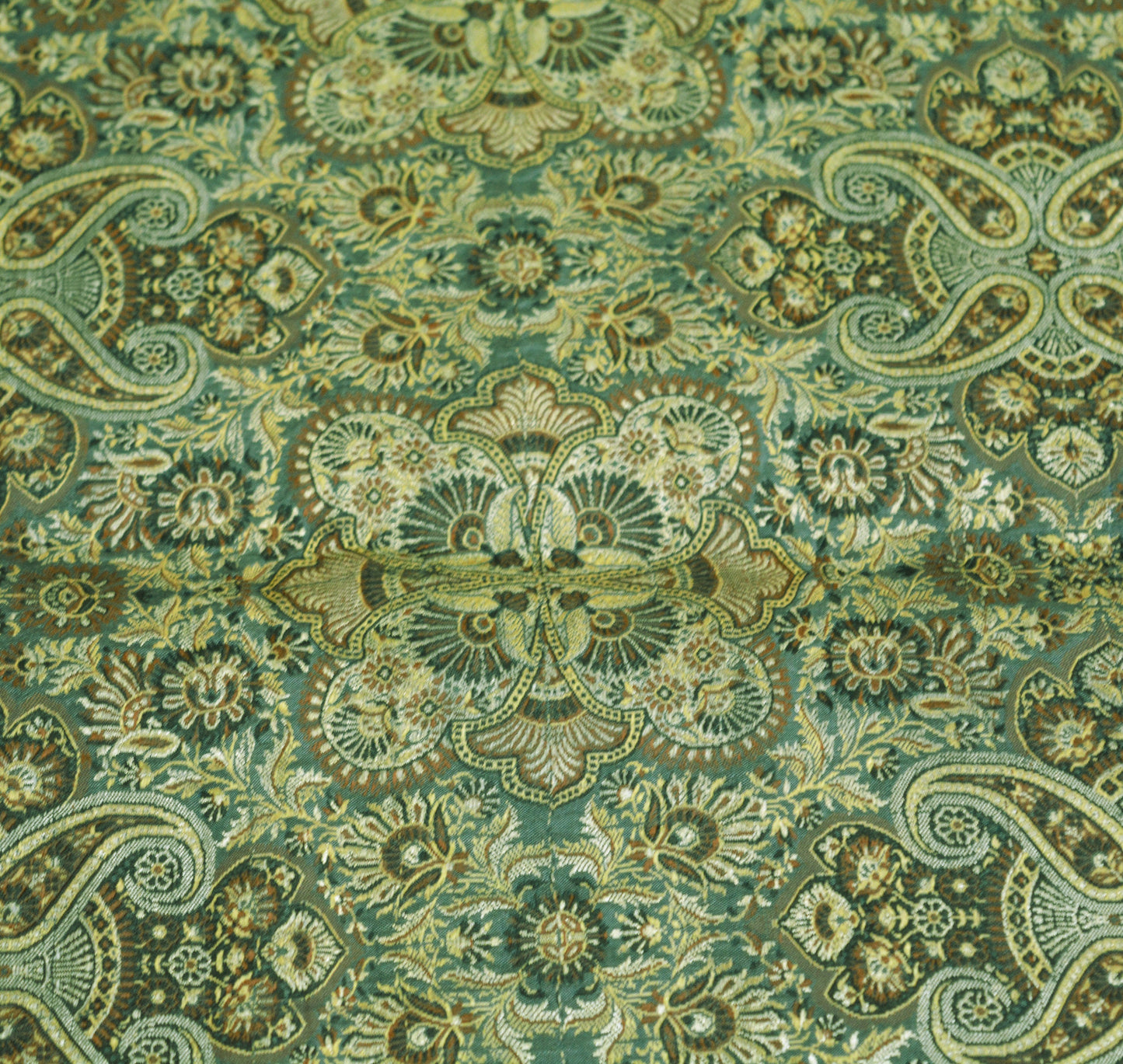 Vintage Gray Pure silk Hand Woven Fabric Design Indian Fabric 26"X44" Floral Design Sewing Ethnic