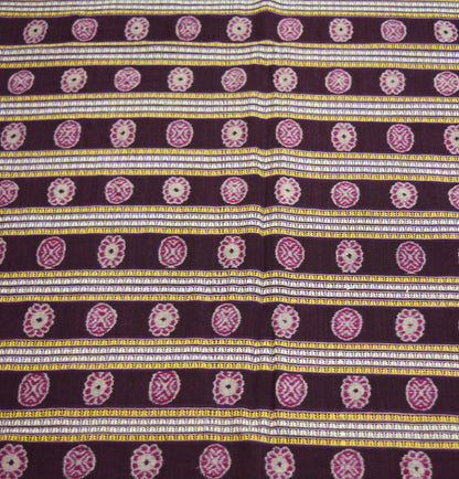 Indian Vintage Red & Purple Hand woven Sambalpuri Ikat sari Saree Pure Cotton Indian Sari Fabric 5Yard Ethnic Chackra Border