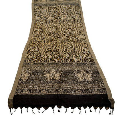 Vintage Long Stole Pure Woolen Scarf Printed Dupatta Infinity Scarves Sarong Wrap Veil Woman Hijab Shawl Craft Fabric