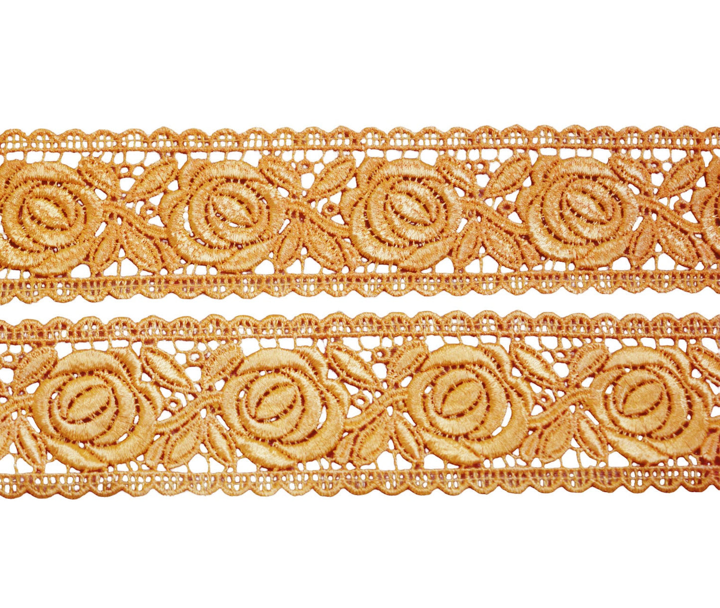 Indian Vintage Peach Saree Border Embroidered Indian Craft Trim Lace Sewing Sari Ribbon Recycled