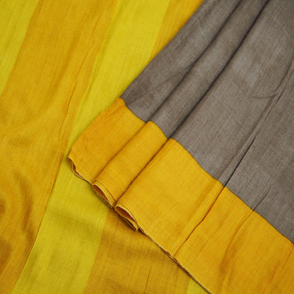 Vintage Brown Heavy Saree Pure Woolen Woven Printed Indian Sari Soft Warm Fabric 5Yard Floral Fringes On pallu