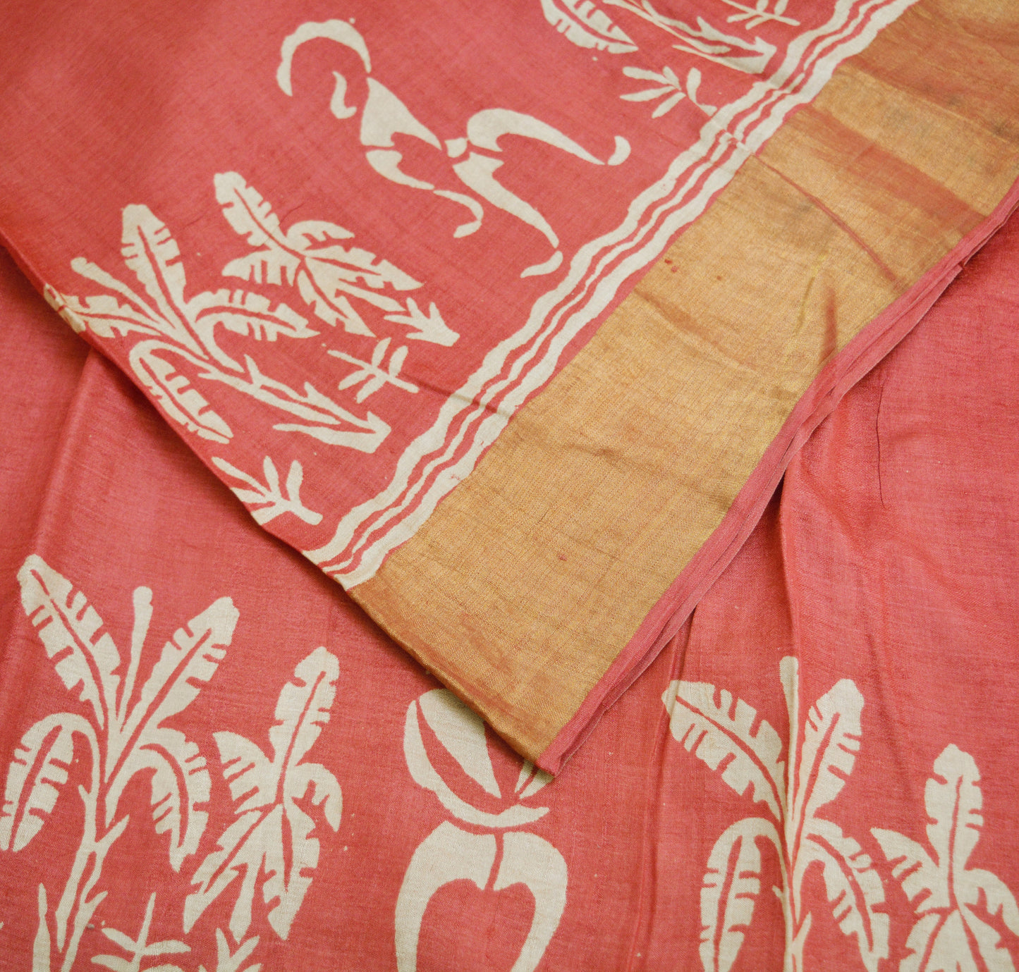 Indian Vintage Pink Saree Pure Khadi Silk Handloom Woven Indian Sari Fabric 5yard Ethnic Wear Sari Zari Border