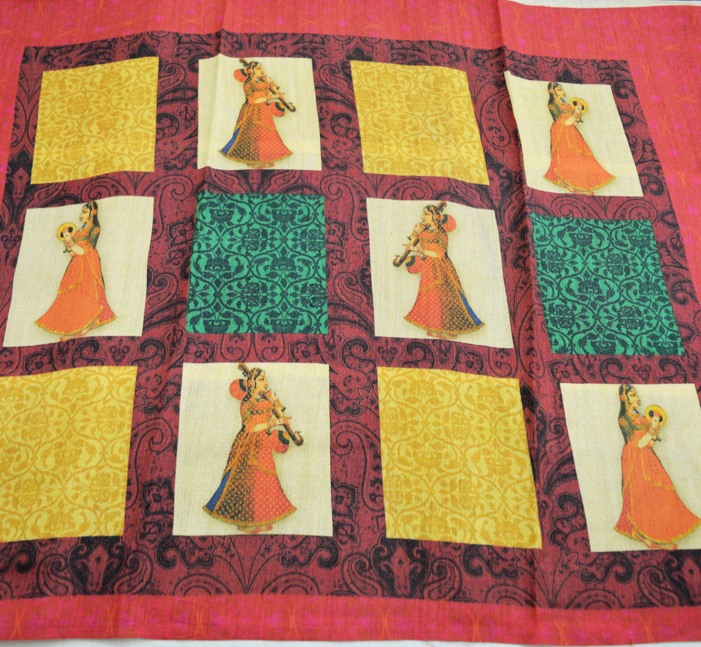 Indian Vintage Multi Saree Pure Khadi Silk Handloom Printed Indian Sari Fabric 5yard Ethnic Wear Sari Floral