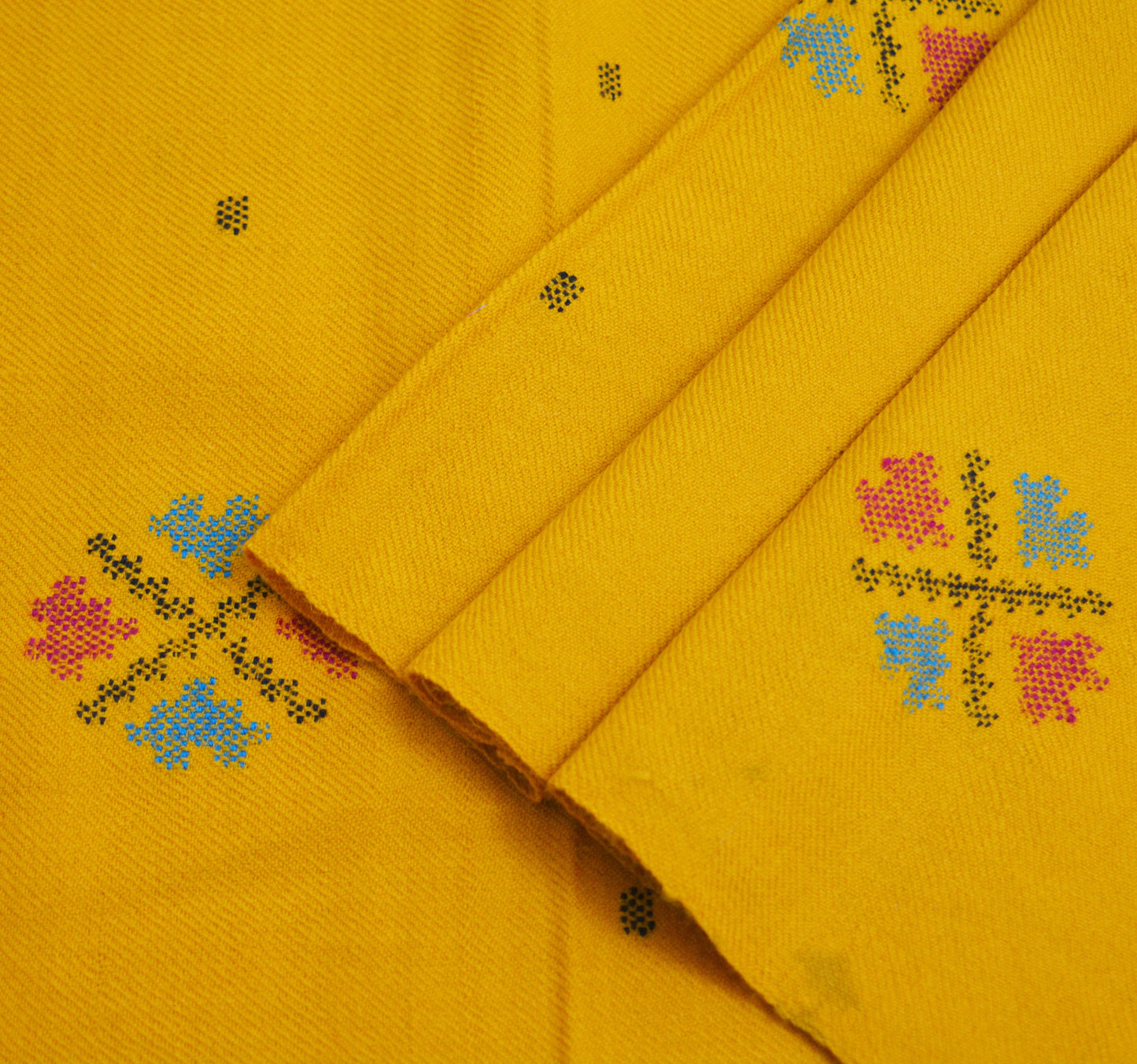 Vintage Mustard Pure Woolen Handmade Kullu Shawl Woven work Long Throw Stole Warm Stole Warm Fringes