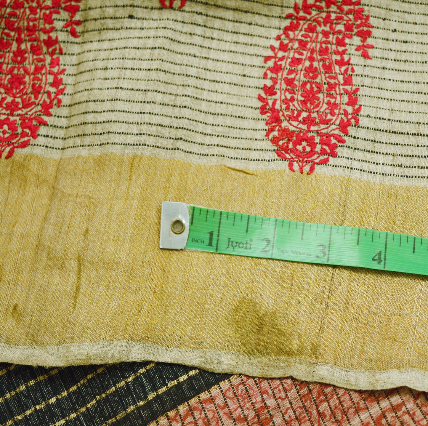 Indian Vintage Beige  Saree Pure Khadi Silk Handloom Woven Indian Sari Fabric 5yard Ethnic Wear Sari Zari Border