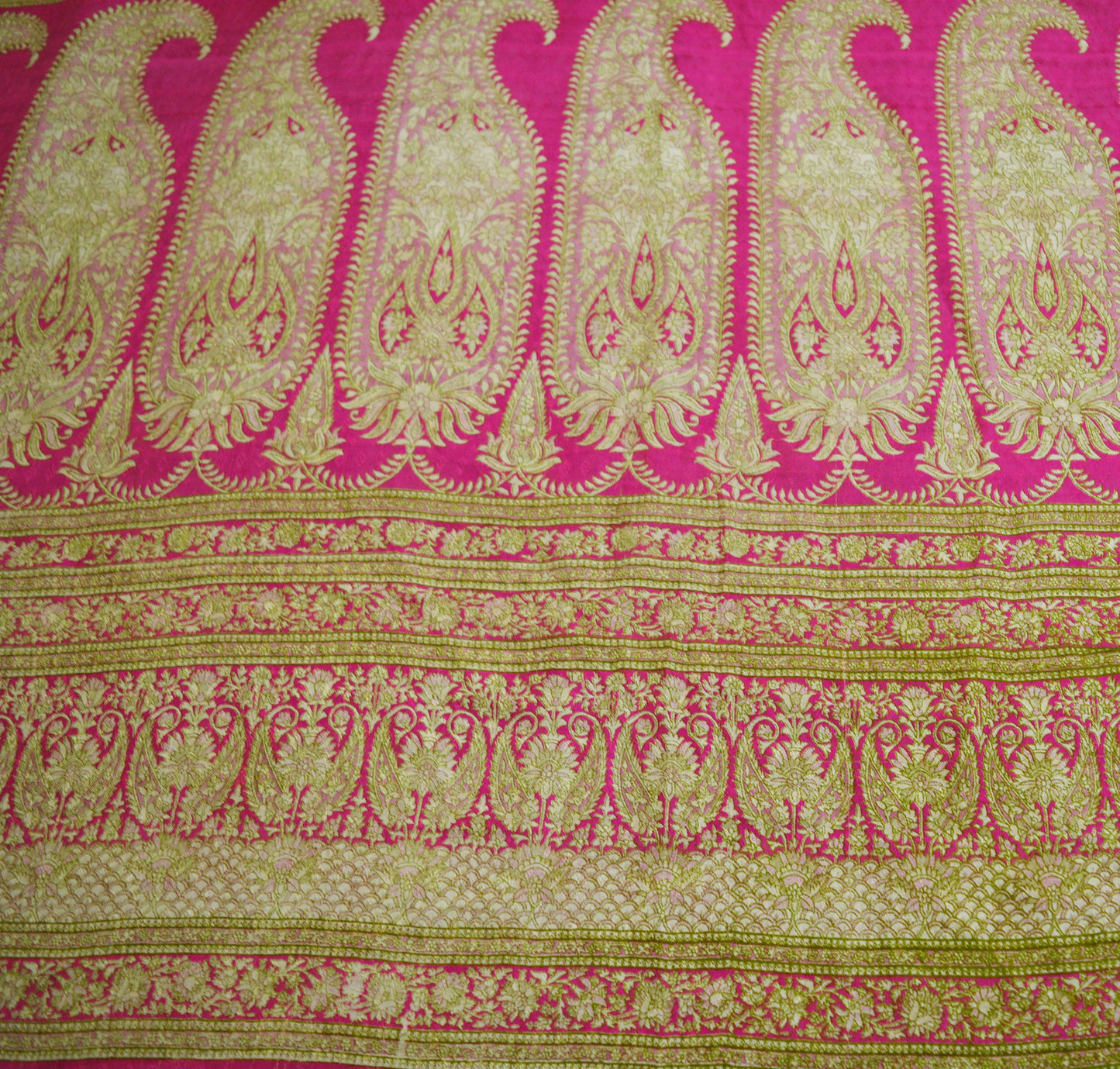 Indian Vintage Sari Pink Pure Silk Printed Saree Fabric 5yard Sewing Craft Fabric DressMaking Soft Wrap Floral