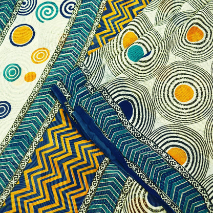 Indian Vintage Sari Ivory 100% Pure Georgette Silk Printed Sarees 5Yd Craft Fabric Sewing Soft Sari Dress Making/Designing Quilting Wrapping