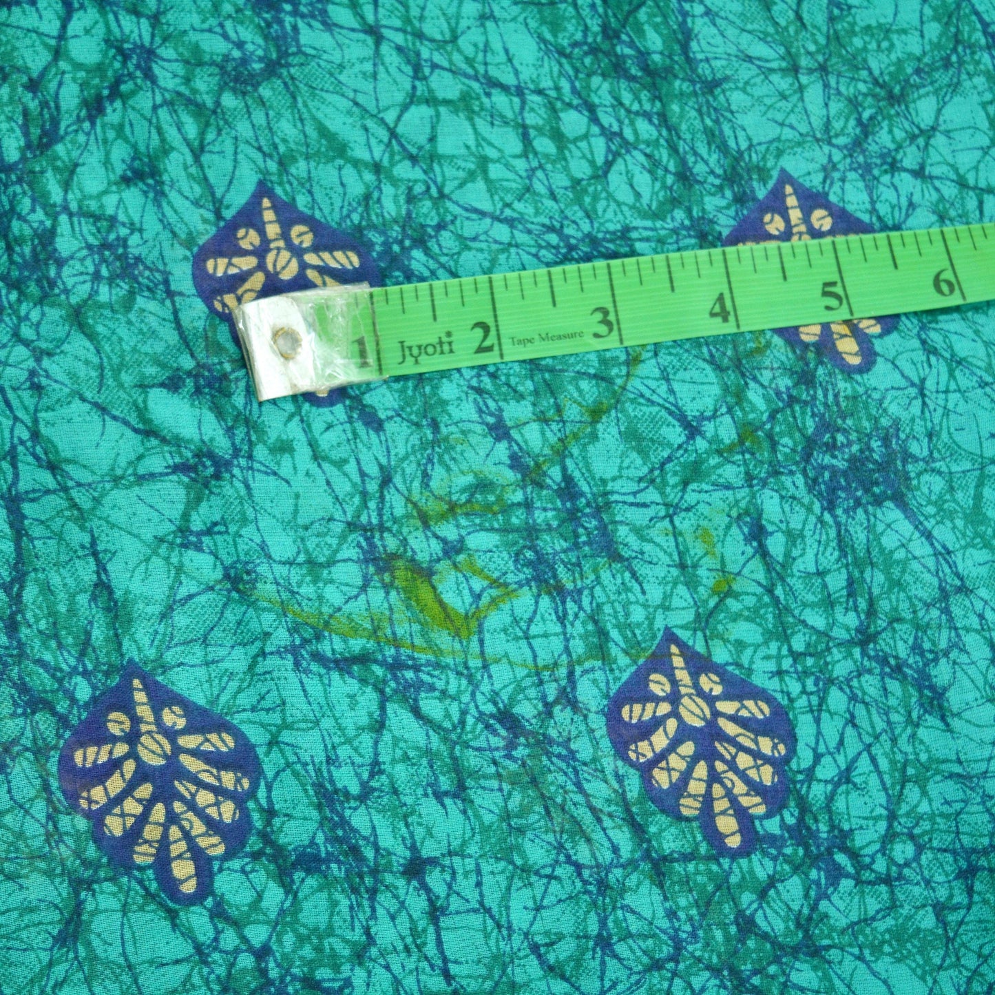 Indian Vintage Sari Green & Blue Batik Printed Saree 100% Pure Cotton 5Yd Craft Fabric Soft Sewing Sarong Wrap Boho Quilting Dress Making