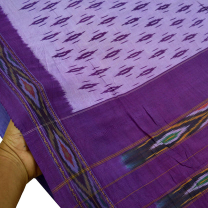 Indian Vintage Sari purple Pure Silk Hand Woven Pochampally Sarees 5Yd Craft Fabric Ethnic Zari Border Upcycle Crafting Quilting Used