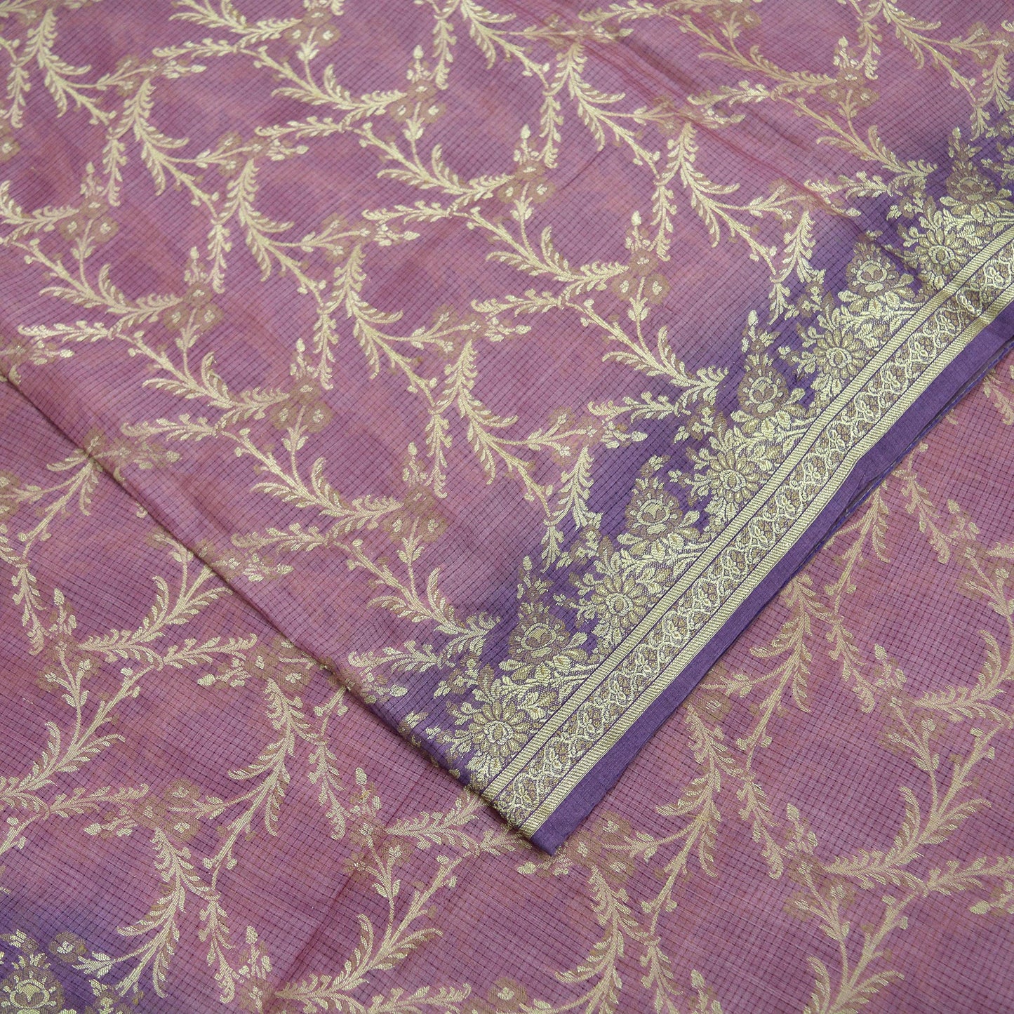 Indian Vintage Purple & Pink Sarees Pure Tussar Silk Hand Woven Sari Craft Fabric 5Yd Sewing Ethnic Dress making Upcycle Crafting Quilting