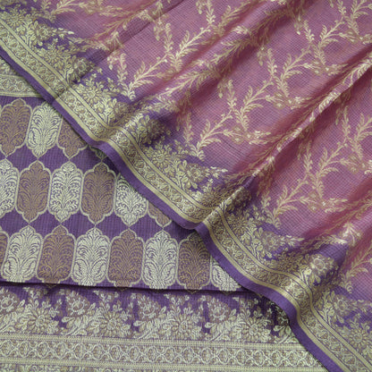 Indian Vintage Purple & Pink Sarees Pure Tussar Silk Hand Woven Sari Craft Fabric 5Yd Sewing Ethnic Dress making Upcycle Crafting Quilting