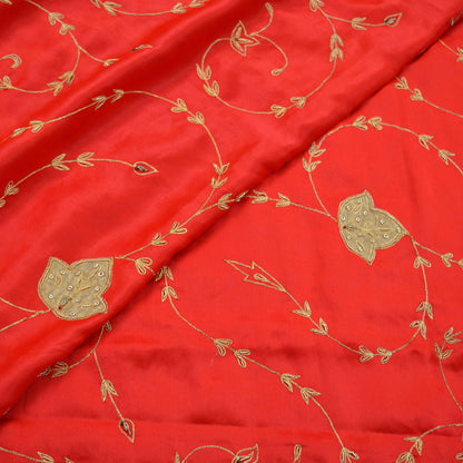 Indian Vintage Heavy Wedding Hot Red Dupatta Pure Satin Silk Long Stole Hand Embroidered Scarves Zardozi Bridal Heavy Dupatta hijab veil