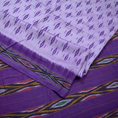 Indian Vintage Sari purple Pure Silk Hand Woven Pochampally Sarees 5Yd Craft Fabric Ethnic Zari Border Upcycle Crafting Quilting Used