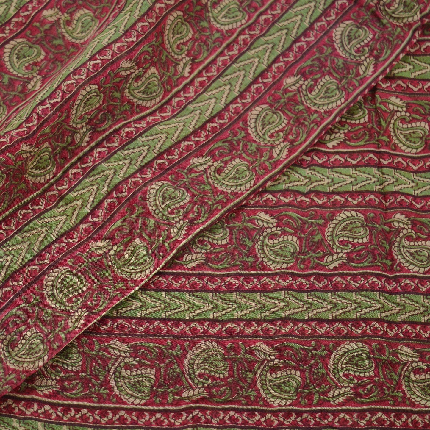 Indian Vintage Pink Dupatta Long Stole Block Print Pure Chanderi Silk Indian Scarves Veil Golden Zari Floral Design For her