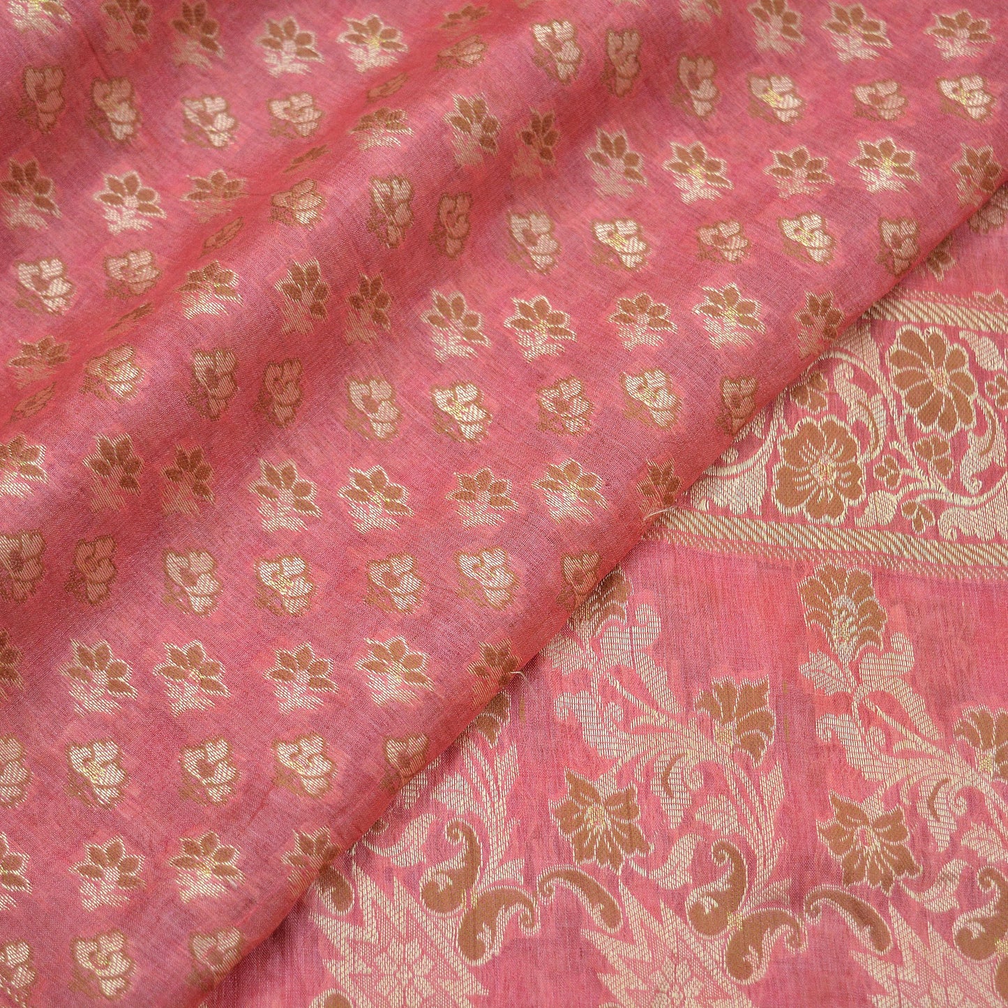 Indian Vintage Pink Dupatta Long Stole Pure Silk Hand Woven Indian Scarves Veil Scarf Wrap Floral