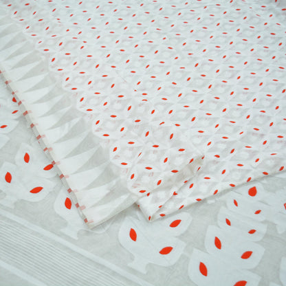 Indian Vintage Sari White Organza Woven Saree Craft Fabric 5Yd Sewing Ethnic Floral Dress Making Upcycle Quitting Crafting Bollywood sarees