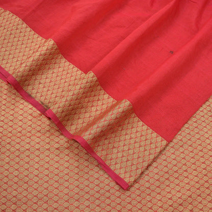 The vintage Creation Indian Vintage Sari Red Hand Woven Saree Organza Craft Fabric 6Yd Ethnic Sewing Crafting Quilting Upcycle Dress making