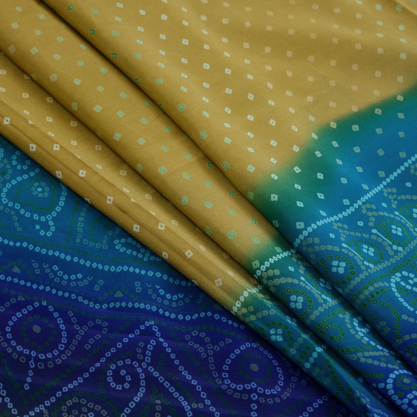 Indian Vintage Sari Pure Crepe Silk Bandani Printed Sarees 5yd Craft Fabric Sewing Soft Boho Wrap Dress making Crafting Quilting Upcycle