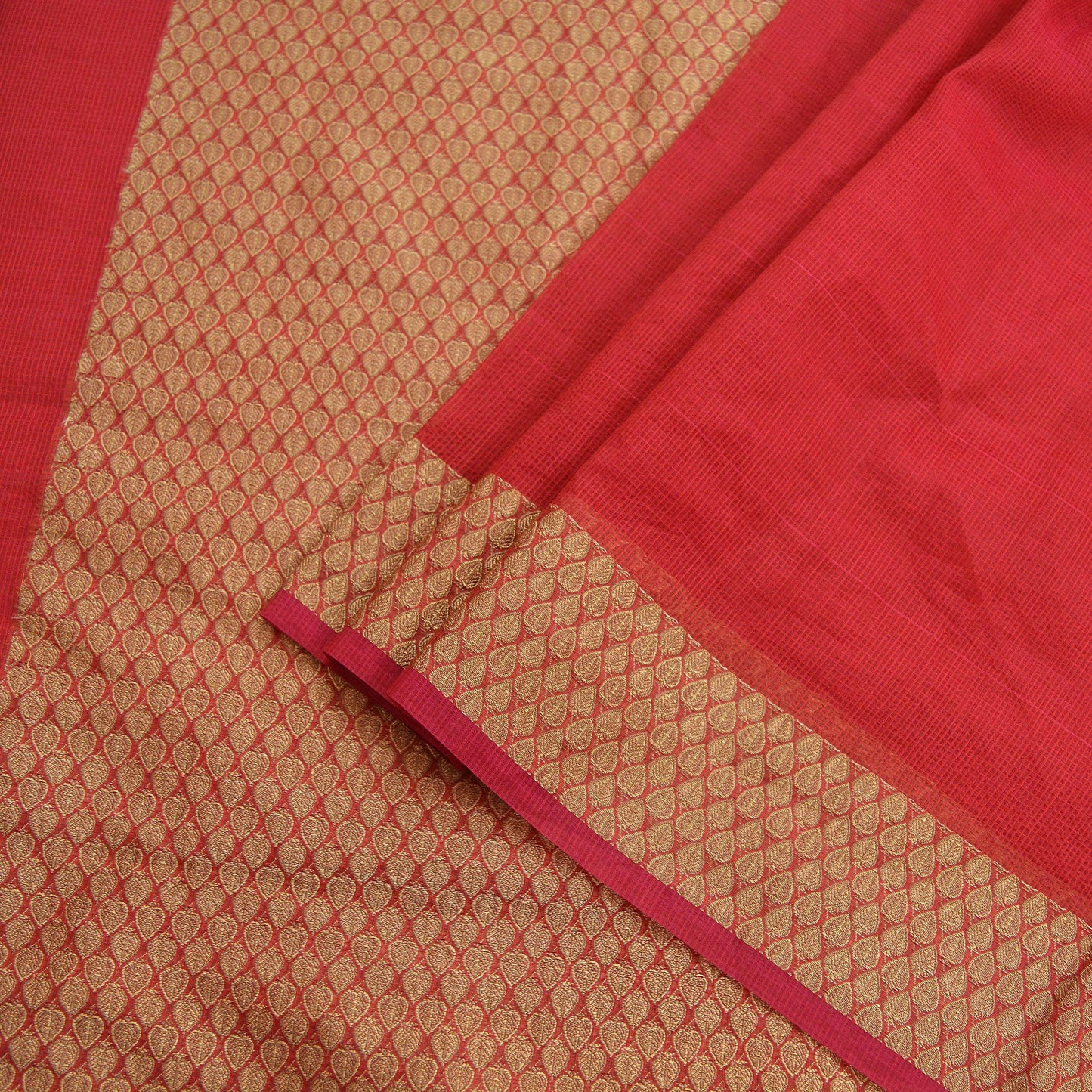 The vintage Creation Indian Vintage Sari Red Hand Woven Saree Organza Craft Fabric 6Yd Ethnic Sewing Crafting Quilting Upcycle Dress making