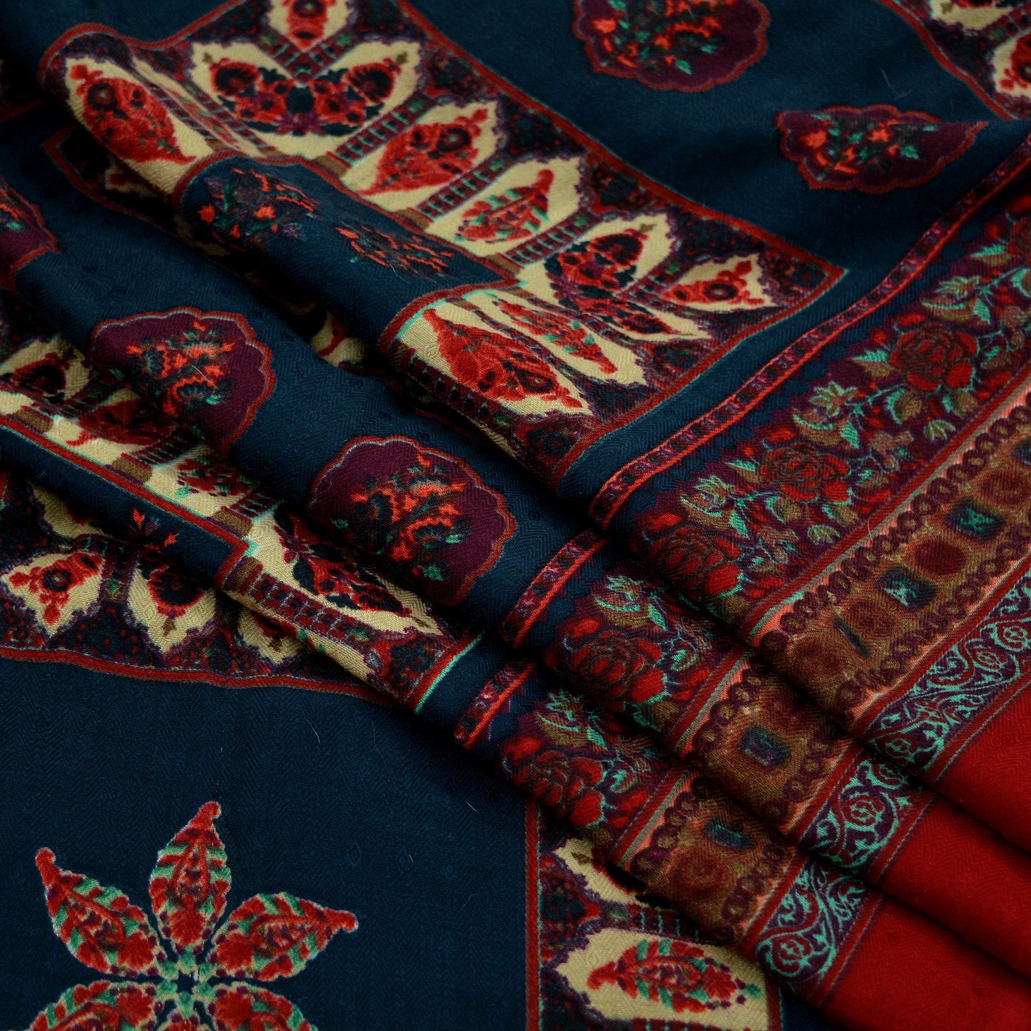 Indian Vintage Long Stole Woolen Scarf Dupatta Infinity Scarves Printed Sarong Wrap Craft Fabric Veil Woman Hijab Shawl Floral