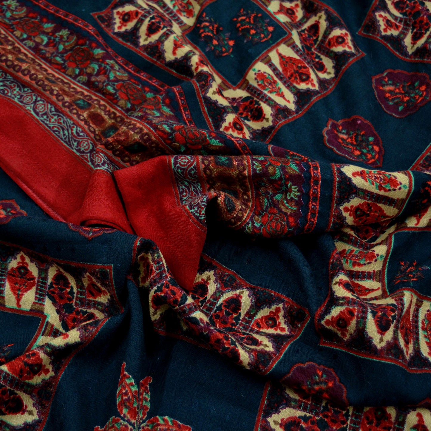 Indian Vintage Long Stole Woolen Scarf Dupatta Infinity Scarves Printed Sarong Wrap Craft Fabric Veil Woman Hijab Shawl Floral