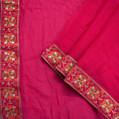 Indian Vintage Pink Dupatta Pure Chiffon silk Long Stole Hand Woven Scarves Floral Design Stole Veil Wrap